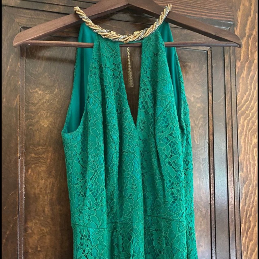 Green Lace Prom Dress